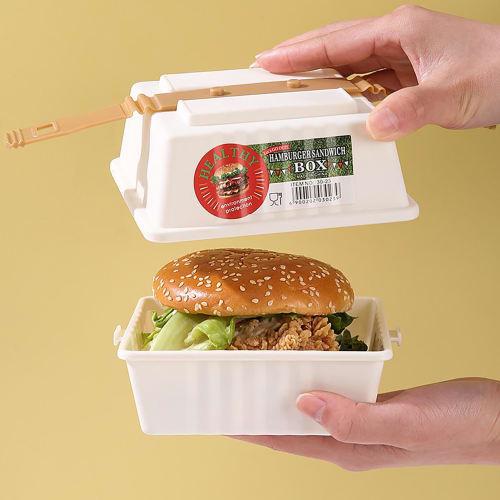 All-in-one lunch box, takeout container, hamburger box, slim lunch box, meal prep, airtight, easy to clean, dishwasher safe, large capacity, for eleme