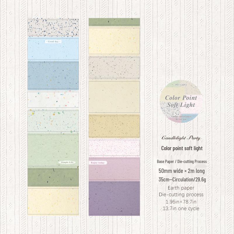 MòMò Retro Plaid White Kraft Die-cut Adhesive Tape Collection - 6 Styles