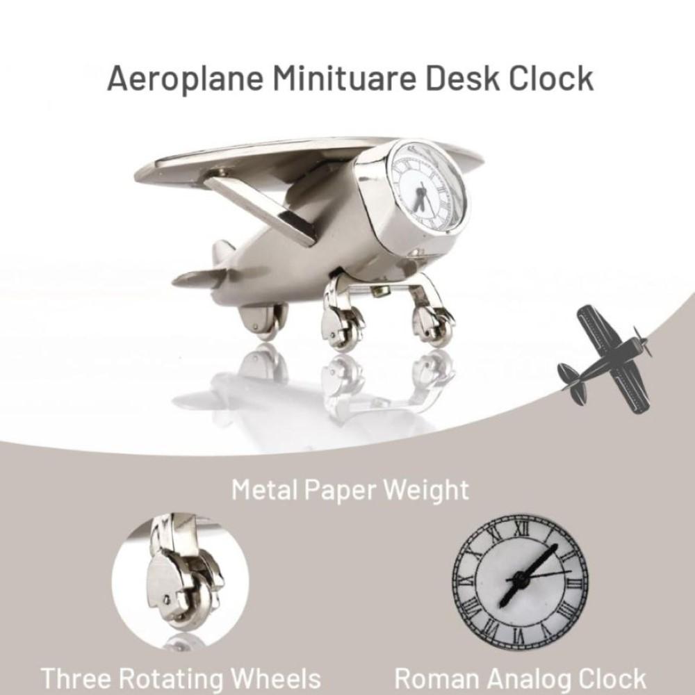 Tischuhr, stilvolle analoge Schreibtischuhr und Briefbeschwerer, manuelle Einstellung, ideal für Studenten- und Kinderzimmer, Vintage-Dekor für Zuhause und Büro