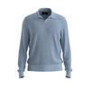 Regular Fit Jacquard Knit Silk Sweater Open Blue 50555201461