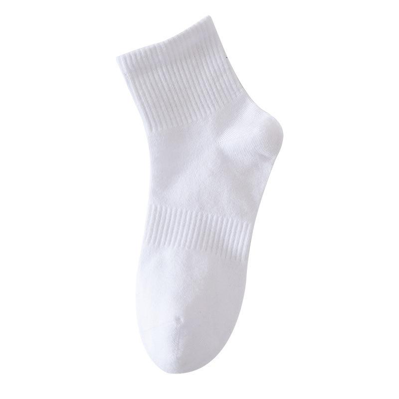 

Мужские однотонные носки Черные Белые Деловые Хлопковые носки Повседневные Мужские Дышащие Короткие носки One size белый