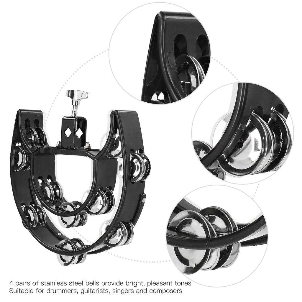 Tambourine Drum Set Multifunctional Hand  Rattle Loose Double Row Bells KTV Musical Instrument
