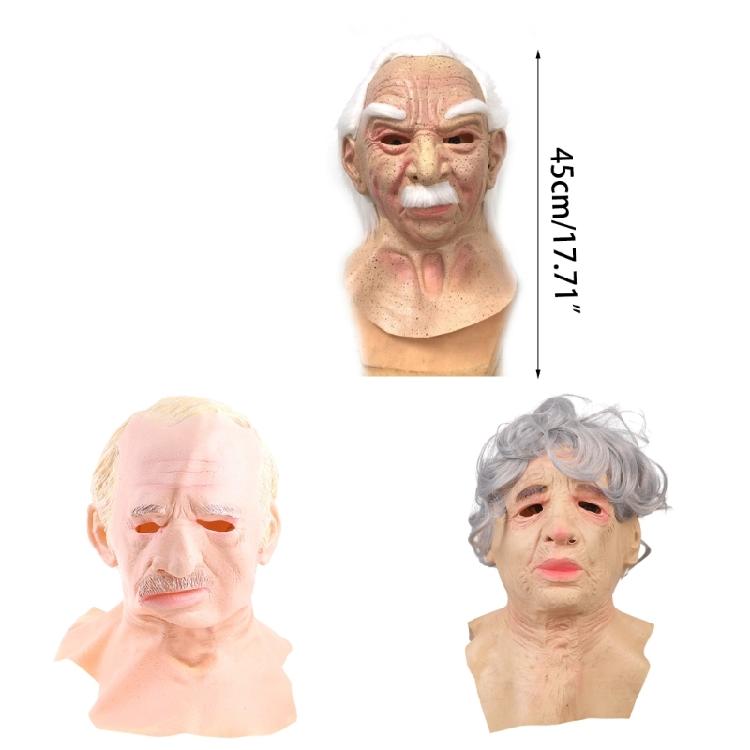 Halloween Old Man Latex Mask Grandmother Home Festival Party Cosplay