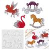 Creative Resin Silicone Mold for Crafting Detailed Pegasus Horse Carriage Jewelry and Holiday Decors Easy Release Design