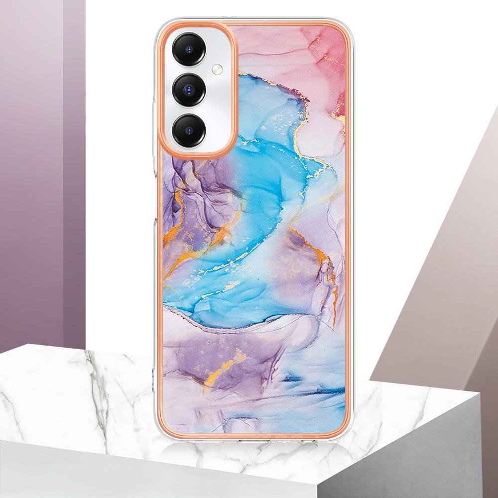 For Samsung Galaxy A05s 4G Case with IMD Marble Flower Pattern TPU Mobile Back Cover