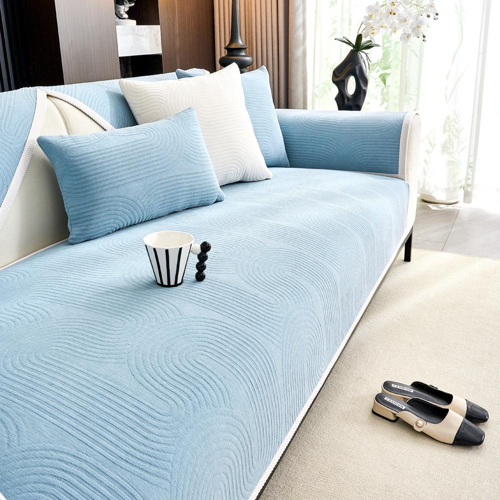 

Solid Color Cream Wind Sofa Cushion Four Seasons Universal Non-Slip Chenille Seat Cushion Modern New Sofa Cover Cloth 70*70cm