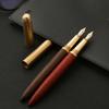 High Quality Sandalwood Fountain Pen Fine Nib Calligraphy Pens Writing Wooden Metal School Office Writing Ink Pens Nib Stationery Gifts Supplies