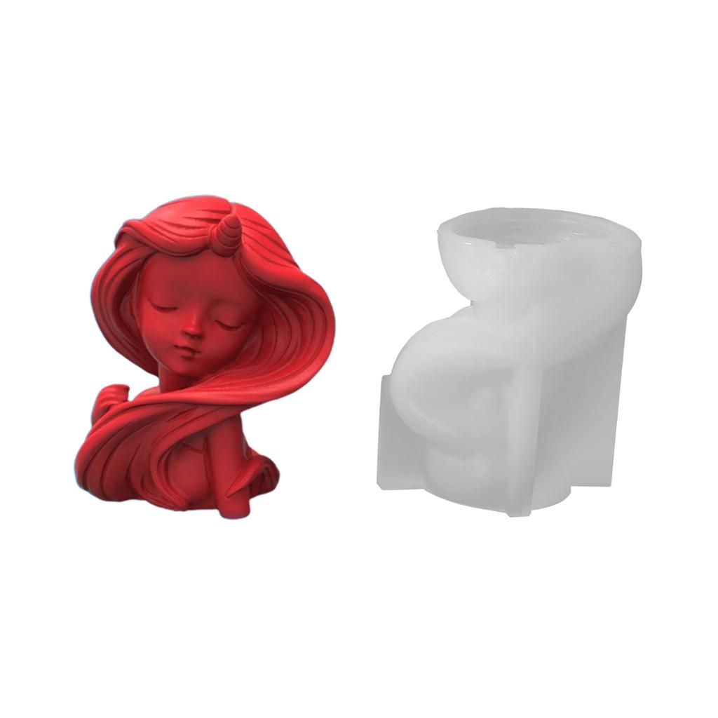 3D Ocean Girl Candle Silicone Mold for Candle Making,Aromatherapy Candle Resin Mould Ornaments Epoxy Resin Casting Mold