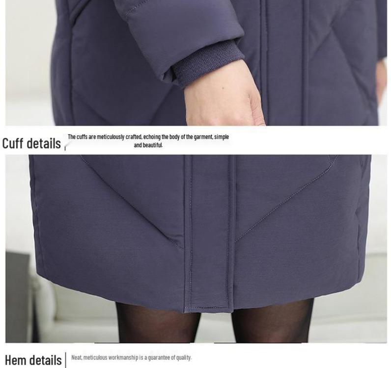 2024 Winter Down Jacket Women Plus Size Fur Collar Fashionable Warm Thickened Mother Trend