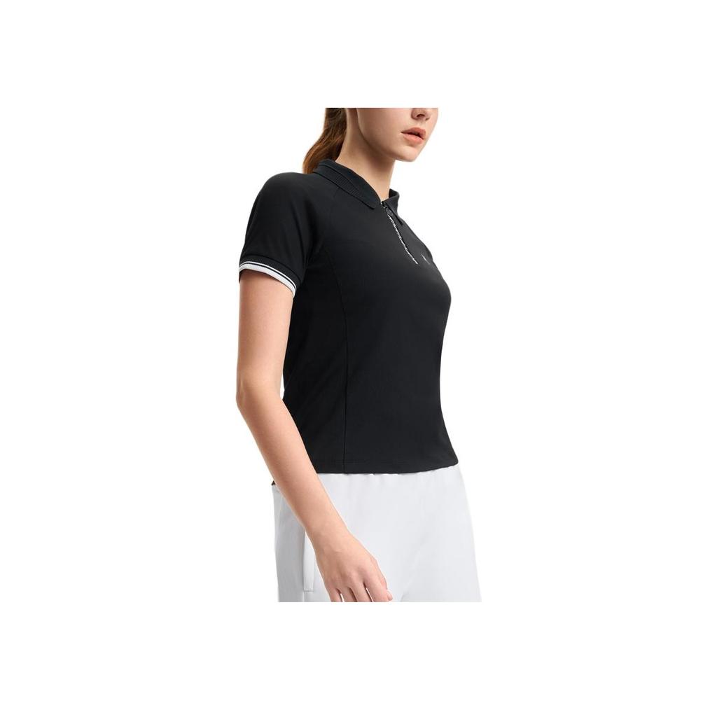 New FILA Polo Shirt Women's Pitch Black A11W513101F-BK
