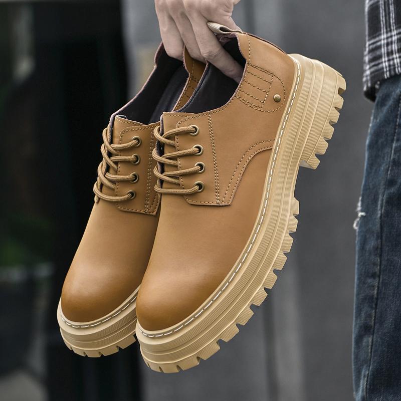 Genuine Leather Men Oxford Shoes Classic Comfy Formal Dress Footwear Soft Soles Outdoor Business Shoe Luxury Lace-Up Dress Shoes