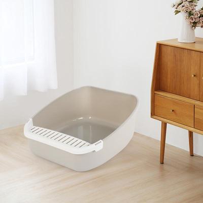 Caja de arena grande desmontable para gatos con diseño anti-arena y pala