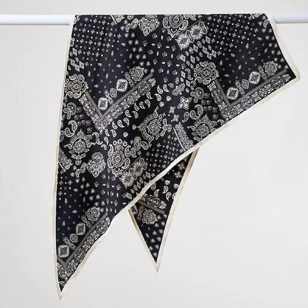 Waist Accessories Triangle Silk Scarf Waist Seal Women'S Decoration With Dress Waist Belt Accessories Scarf Vintage Polka Dots