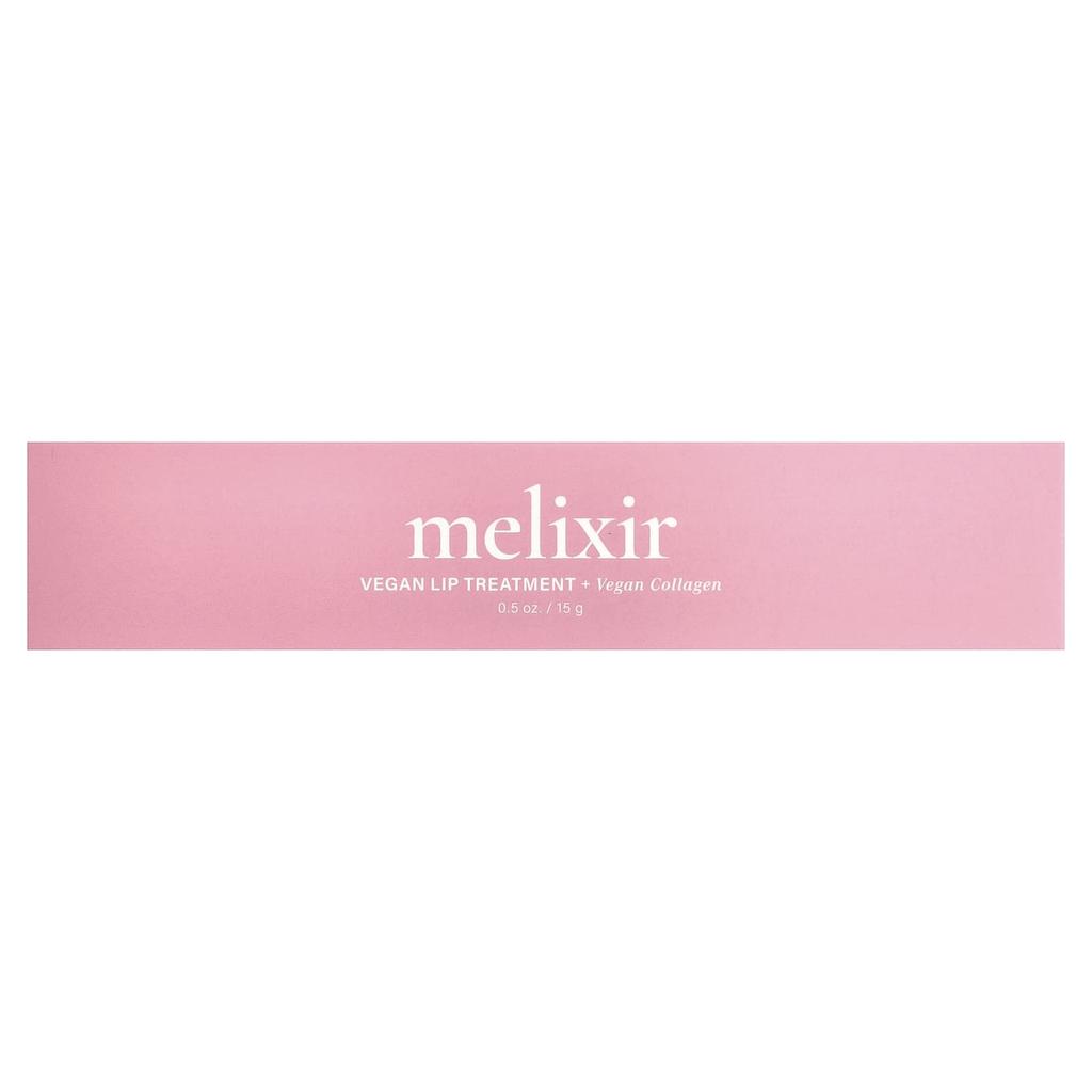 melixir Vegan Lip Treatment + Vegan Collagen, Rose, 2 Lotions, 15g (0.5oz)