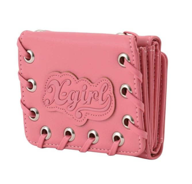 

X-girl Faux Leather Patch Wallet 105253054014 Pink One Size