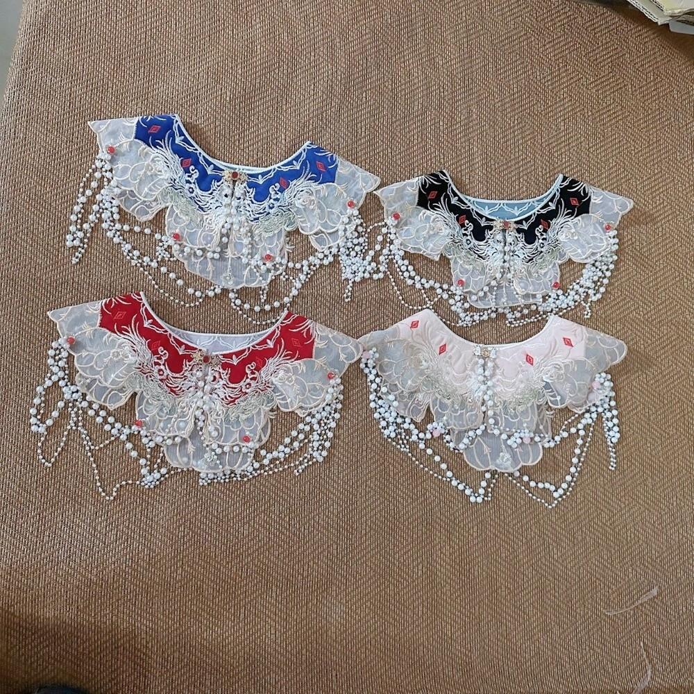 Detachable Hanfu Collar Embroidered Shirt Fake Collar Elegant Shoulder Collar Cloth
