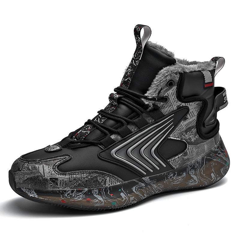 Winter Oversized High Top Velvet Warm Cotton Shoes Snow Boots Trendy Sports and Leisure Shoes Dad Shoes 39-45