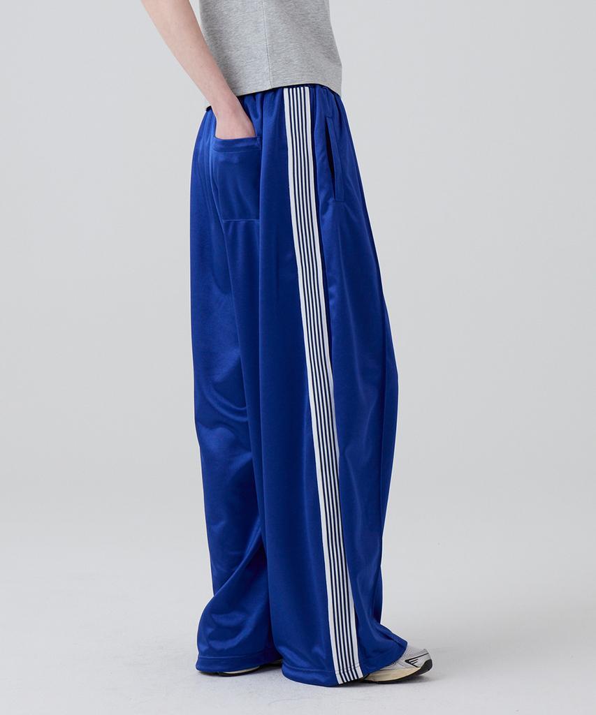 Dangled Drop Dgdp Balloon Fit Curved Line Track Pants_Blue