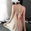 Women's Sheer Mesh Deep V Low Cut Cami Dress Costume Set