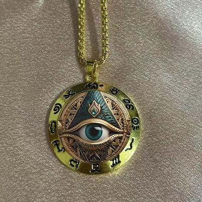 Yunjin Cross-Border Fashion God's Eye Necklace Pendant Charm