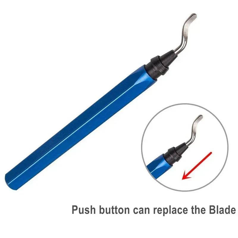 Blades Burr Handle Deburring Steel Tool Woodworking Workshop Equipment High speed steel Parts Rotary Accessories