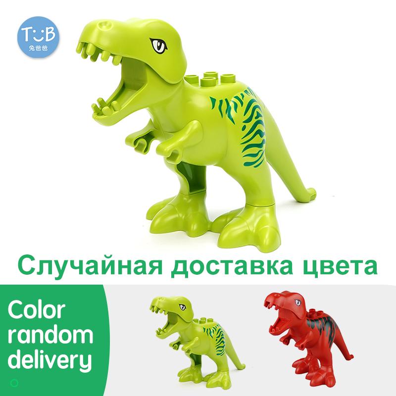 Big Building Blocks Marine Farm Animal Cat Dog Accessories Lion Shark Compatible With Duploed City Education Children Gift Toys