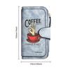 Coffee Pattern Long Wallet Portable Stylish Card Case Casual Daily Coin Purse