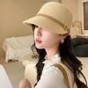 Straw hat women's summer sun protection shows their face, small straw baseball cap, UV protection sunshade, equestrian hat, face cover cap