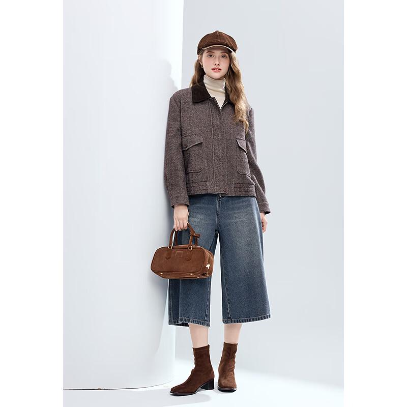 Betu Women's Winter 2025 Premium Wool Blend Short Coat