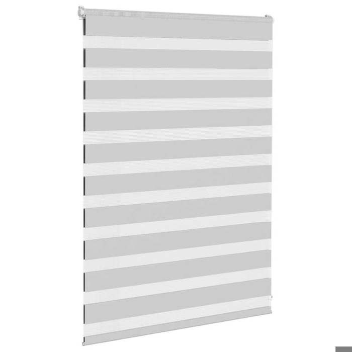 VidaXL Store zèbre gris clair largeur du tissu 105,9 cm polyester, store à enrouleur zébré, store zébré pour fenêtre, store 4014419