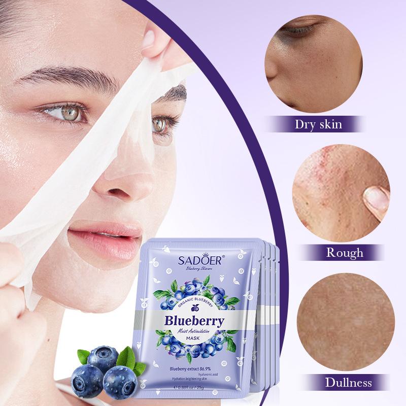 SADOER Blueberry Hyaluronic Acid Moisturizing Antioxidant Mask