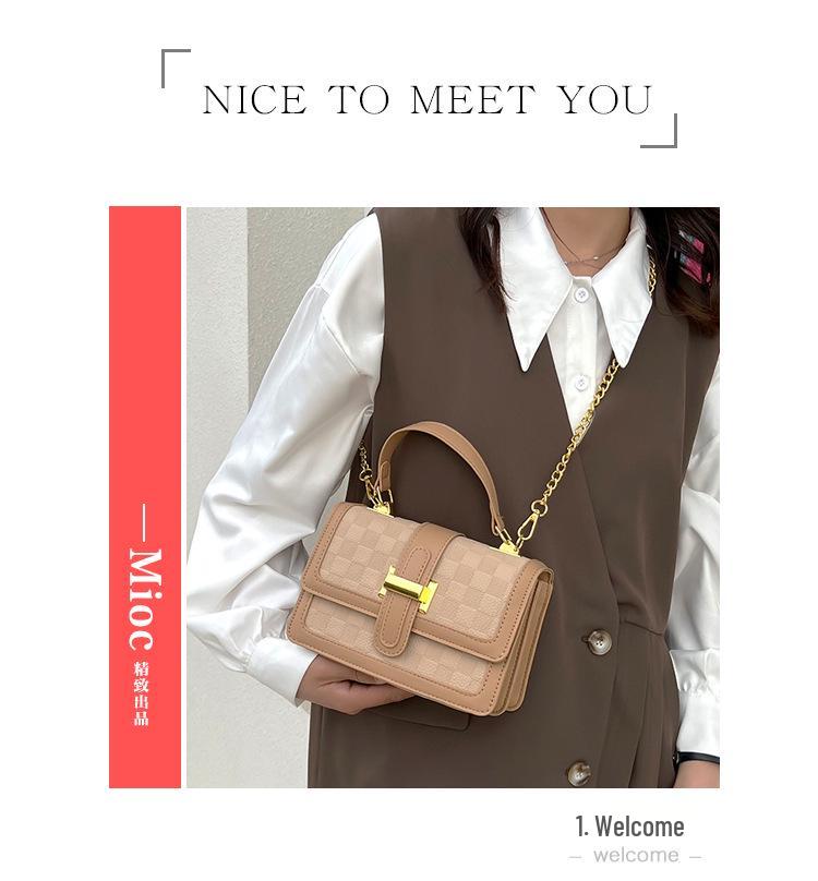 2023 European & American Retro Women's Shoulder Bag Crossbody Handbag - Fashionable Temperament Small Square Bag
