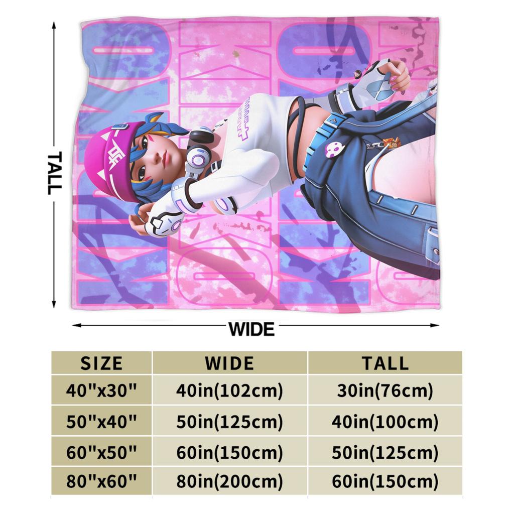 Overwatch Kiriko Blanket Quality Super Warm Throw Blanket Winter Decorative Couch Bed Aesthetic Bedspread
