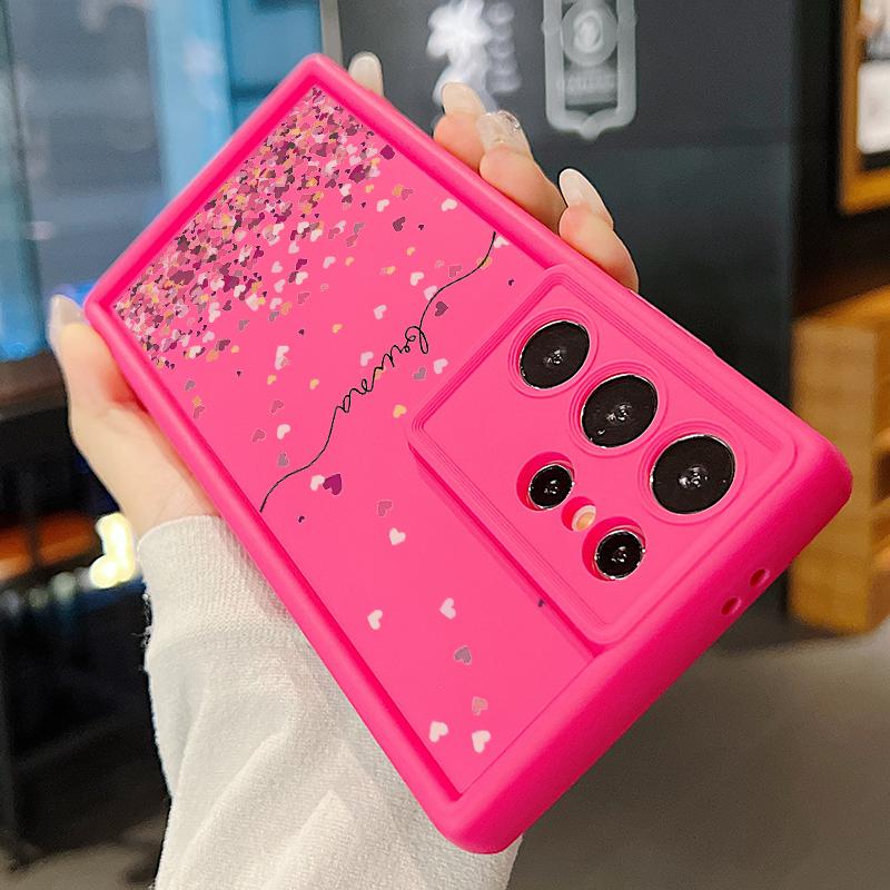 Para Samsung S24 FE S23 Plus S22 Ultra S21 FE S20 A54 A52 A34 A15 A14 Capa de telefone Little Love Heart Pattern Silicone macio à prova de choque