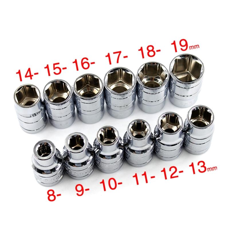Durability T-Handle Wrench with 12pcs Socket Vehicle Wrench Car T Shaped Handle 8/9/10/11/12/13/14/15/16/17/18/19mm