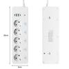 Independent Switch Control 5-Outlet Power Strip with 2 Type-C & 2 USB Ports, Overload Protection