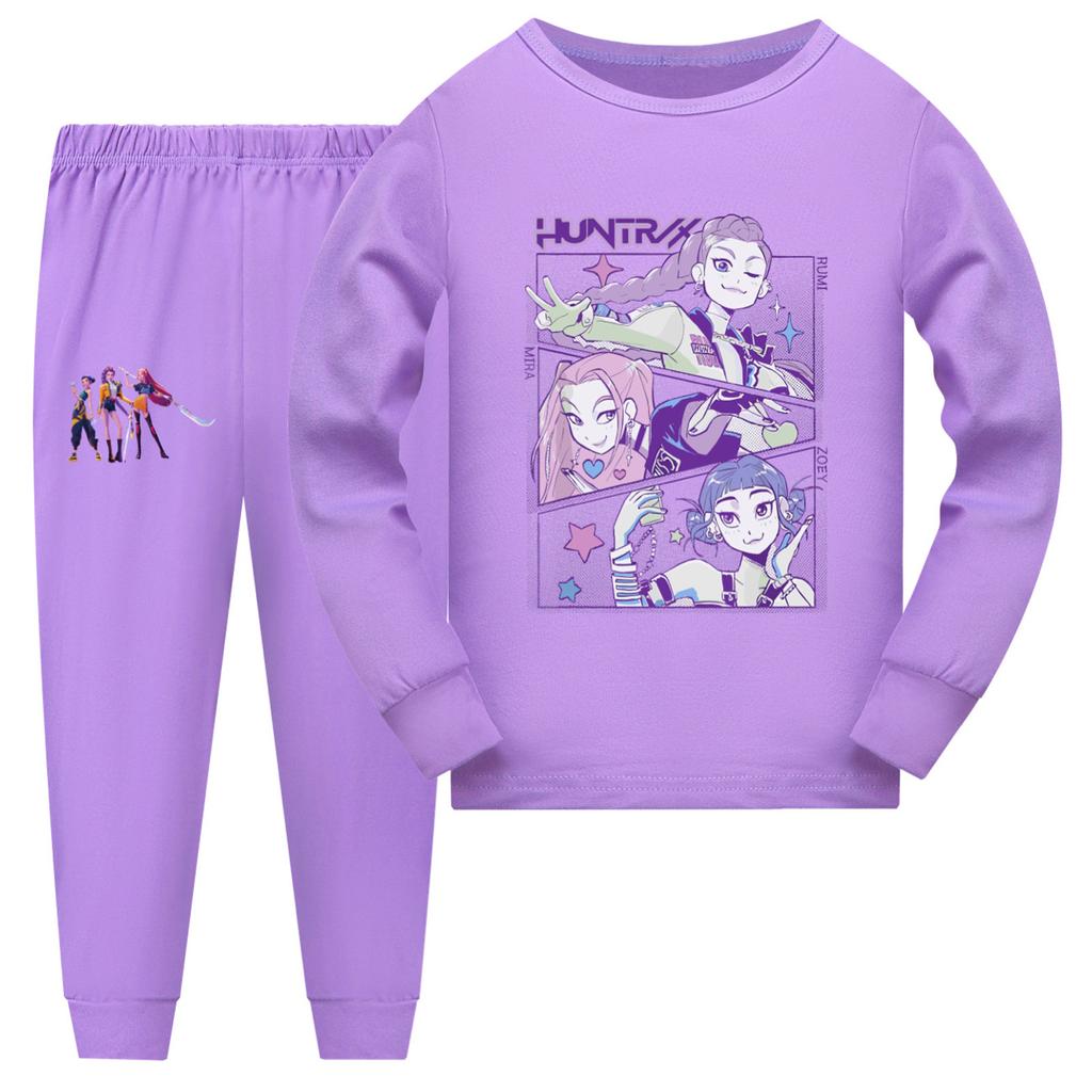 Children's Summer Sports T-shirt And Pants Two-piece Sportswear Set Long Sleeve Printed Suit