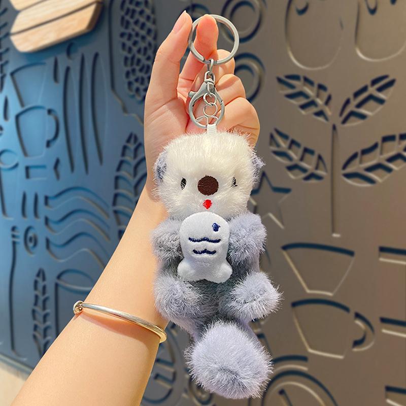 

Милый мультяшный плюшевый брелок-подвеска в виде морской выдры для женщин, креативные портативные украшения для подвешивания на рюкзак, аксессуары, подарки на день рождения
