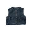 Kids Denim Sleeveless Vest Unisex Boys Girls Casual Kids Outerwear Clothing