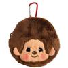 Monchhichi Round Small Hanging Bag With Zipper Cute Wallet Storage Mini Monchhichi Backpack Charm Cute Plush Monchichi Gifts