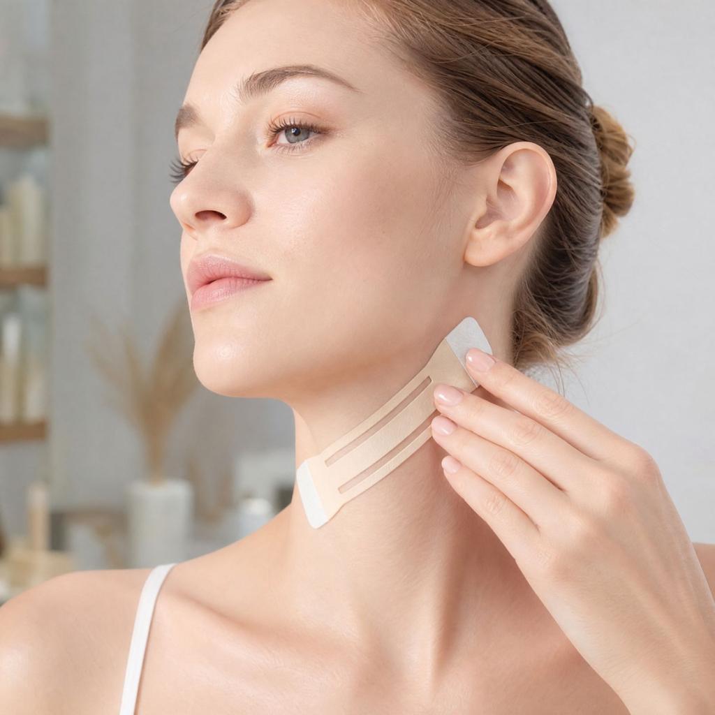 Neck Wrinkle Patches for Skin, 4 Neck Strips + 20 Face Patches, At-Home Routine