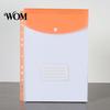 Office Supplies Organizer 3Pcs 11 Hole A4 File Folder with Snap Button, Colorful Document Organizer, Bag Horizontal & Vertical Transparent Label Slot,