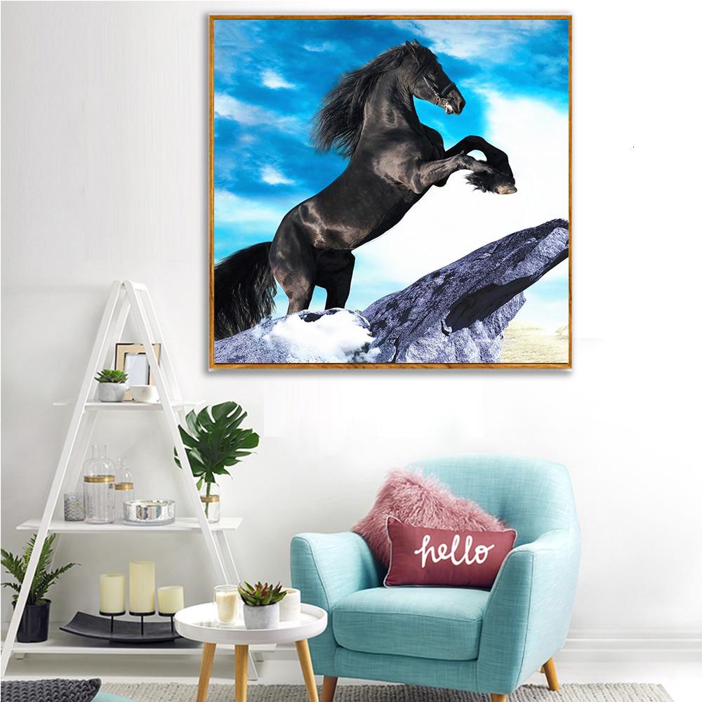 5D diamantová malba Full Drill Animal Diamond Art výšivka koně dekorace
