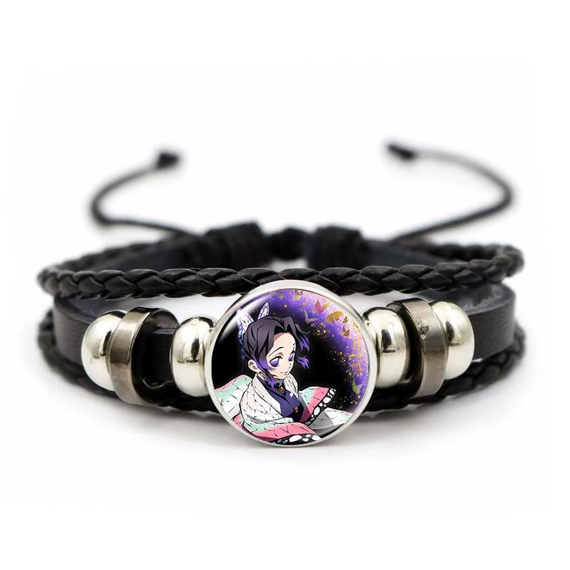 Demon Slayer Figur Armbånd Tanjiro Nidouzi Inosuke Zenitsu Mini Actionfigur Kunst Foto Anheng Lærarmbånd for Fans Gave