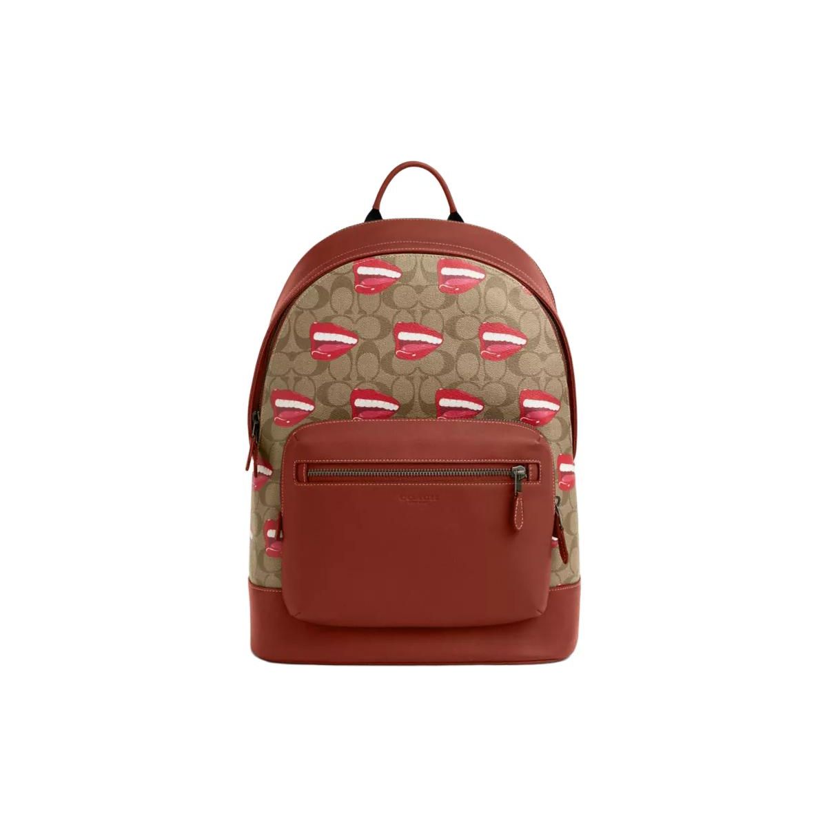 

Coach X Tom West Wesselmann 32 Classic Monogram Zip Closure Coated Canvas And Smooth Calfskin Backpack Large Men Backpack CQ084-QBV0S Basic Set (Bag+Dust Bag)