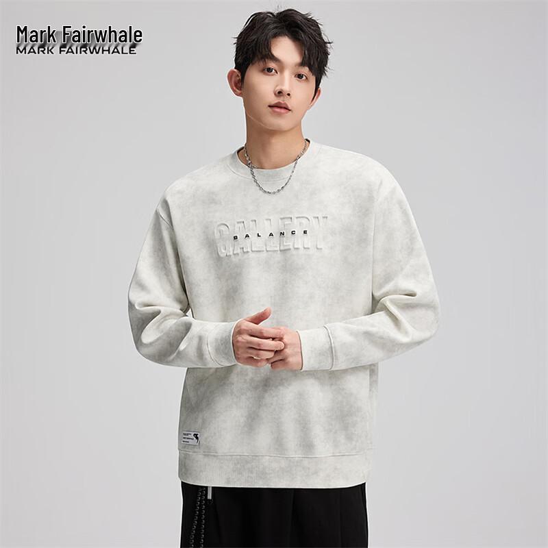 Mark Fairwhale Men's Tie-Dye Crew Neck Long Sleeve Sweatshirt