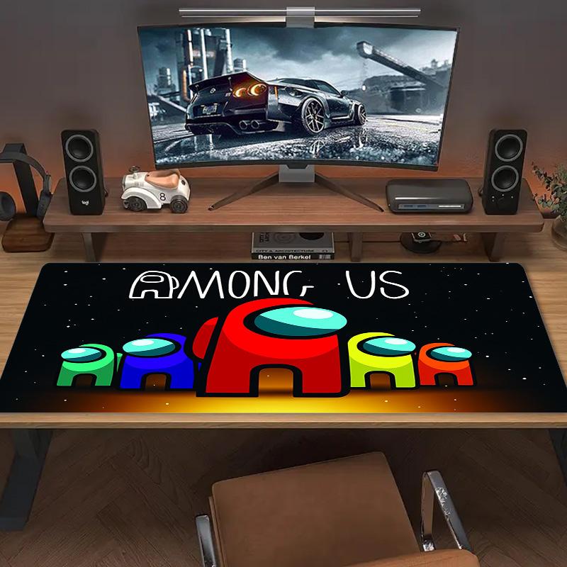 Among Us Color Mouse Pad Large Gaming Table Cushion Non-slip Laptop Tablet Big Mousepad XXL Mat Mini PC Playmat With Lock edge