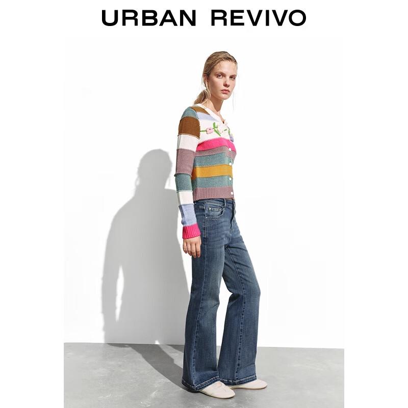 UR Women's Retro Washed Flared Denim Jeans