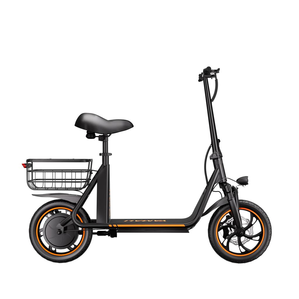 YAMALI X12 Electric Scooter with Seat and Basket, 36V 13AH Battery