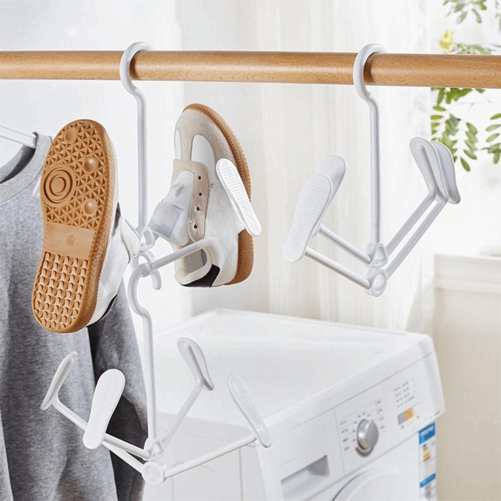 Rotatable Shoe Drying Hanger Plastic Wardrobe Storage Rack Creative Shoe Storage Organizer  Necktie